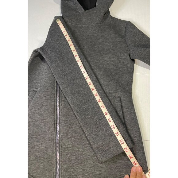 Betsey Johnson Performance Asymmetrical Hooded Longline Jacket Full Zip Sz XS - Picture 12 of 14